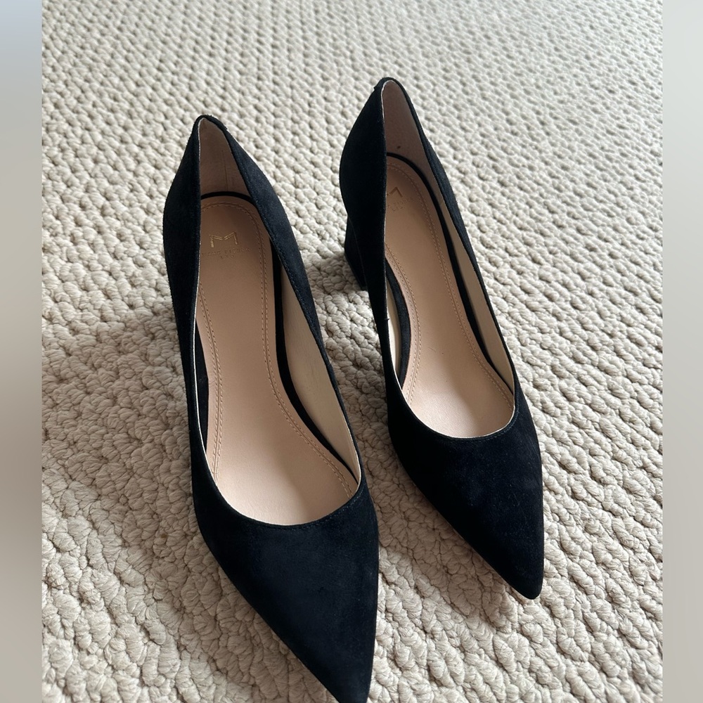 Marc Fisher Suede Black Heels 8.5